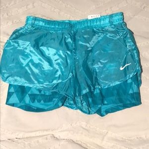 Nike Running Turquoise 2 in 1 Shorts